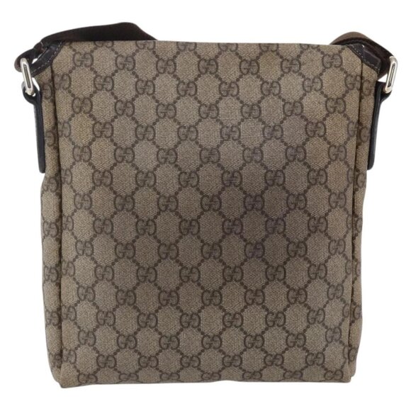 GUCCI GG Supreme Shoulder Bag PVC Leather Beige Gold 223666 Auth bs30094 - Picture 3 of 16